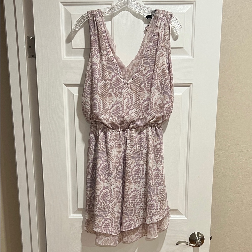 Sleeveless Pink Patterned Dress